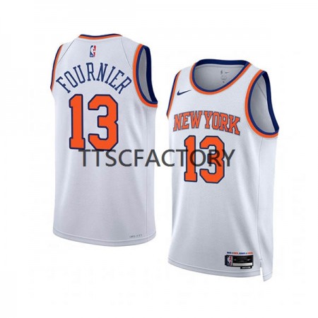 Camiseta Hombre New York Knicks Evan Fournier 13 Nike 2022-23 Association Edition Blanco Swingman